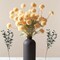 22 Long Stems Artificial Wax Flowers – Silk Floral Stems for Vase Arrangements and Table Centerpieces